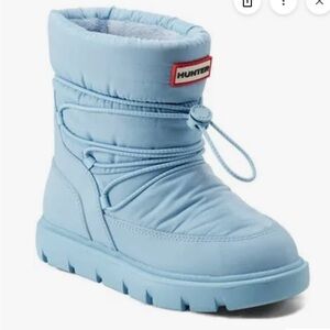 Hunter Light Blue Cozy Lug Sole Insulated Waterproof Boots